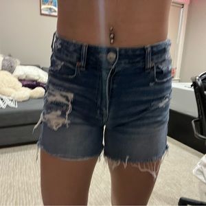 blue jean shorts